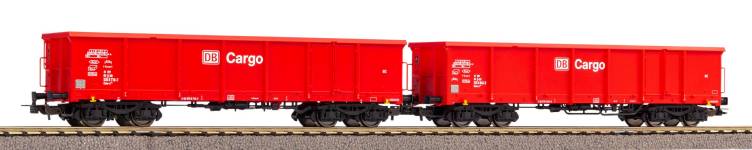 PIKO 58234 - H0 - 2-tlg. Offene Güterwagen-Set Eaos, DB AG, Ep. V - mit Sandladung